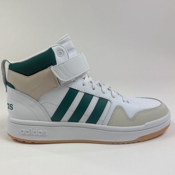 adidas Other - Adidas Postmove Mid White Green Basketball Shoes Sneakers Gum Bottom IE9824